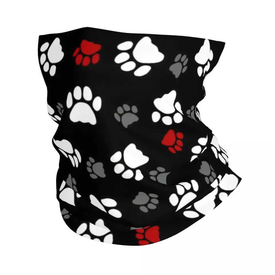 Roztomilý labka Bandana krk gaiter tlačená mačka maska ​​Maska Multifunkčná balaclava jazdecká unisex dospelých priedušní