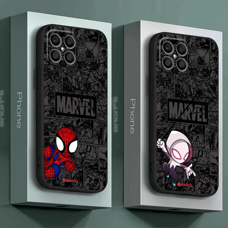Roztomilý Marvel Spider Man Pase pre česť x6 x8 8x Magic5 Lite x6a x8a x9a x7 70 90 Pro Magic5 Silikone Armor Capa