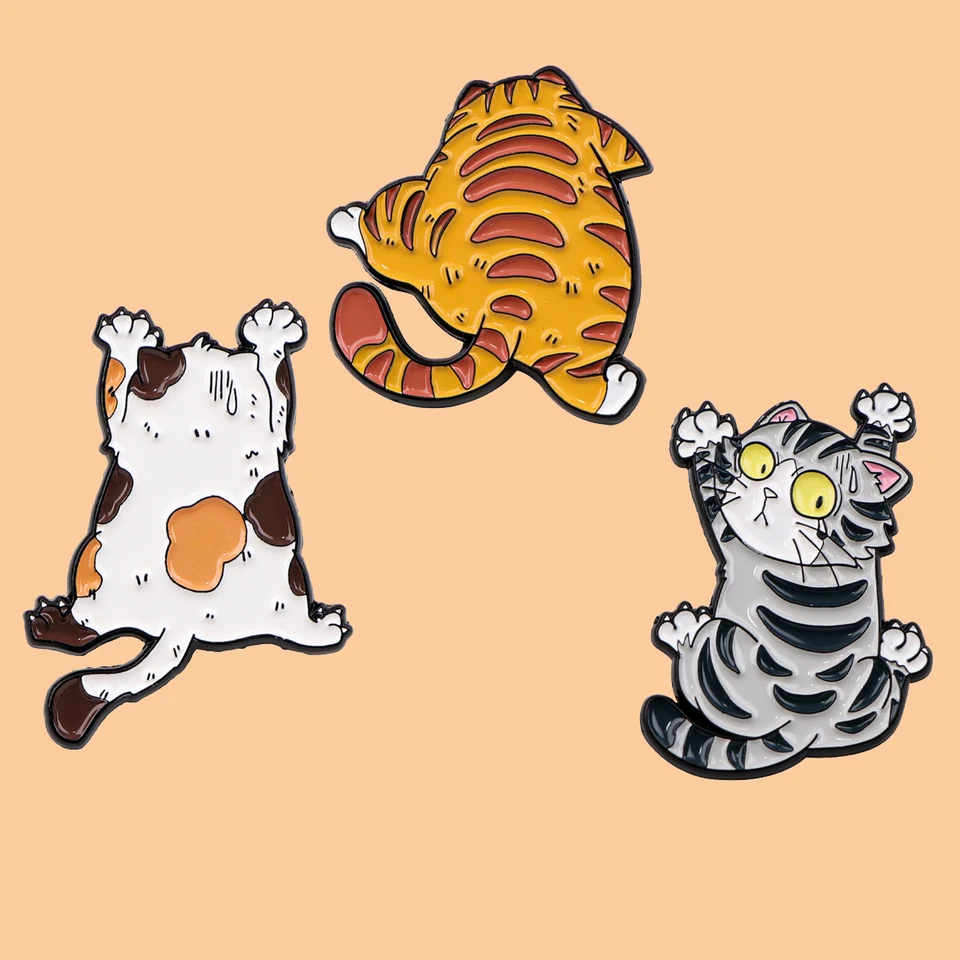 Roztomilý mačka smalt pin karikatúra brošňa borovicové klopy Pins odznak na batohové oblečenie doplnky módne šperky priatelia darček
