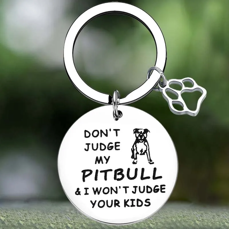 Roztomilý pitbull psov milovník darček Keychain Pitbull Majiteľ darček kľúča reťaz prívesku šperky milenci pitbull milenci darček