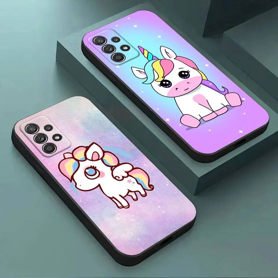 Roztomilý puzdro na dúhový telefón s dúhou Unicorn pre Samsung Galaxy A15 A25 A24 A23 A22 A21S A20S A13 A10 A05S A04 A03 A02 A14