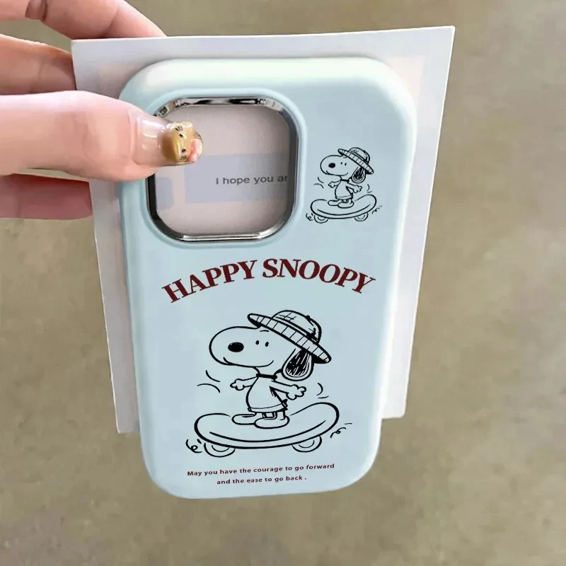 Roztomilý puzdro na telefón S-Snoopys pre Samsung Galaxy S24 S23 S22 S21 S20 Note10 Note20 Ultra Plus Fe 5G Mäkký kremíkový zadný kryt