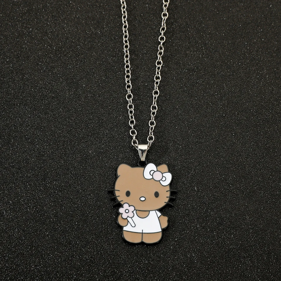Roztomilý Sanrio Anime Character Hello Kitty Náhrdelník Cartoon prívesok jemný kostým šperky doplnky k narodeninám darček