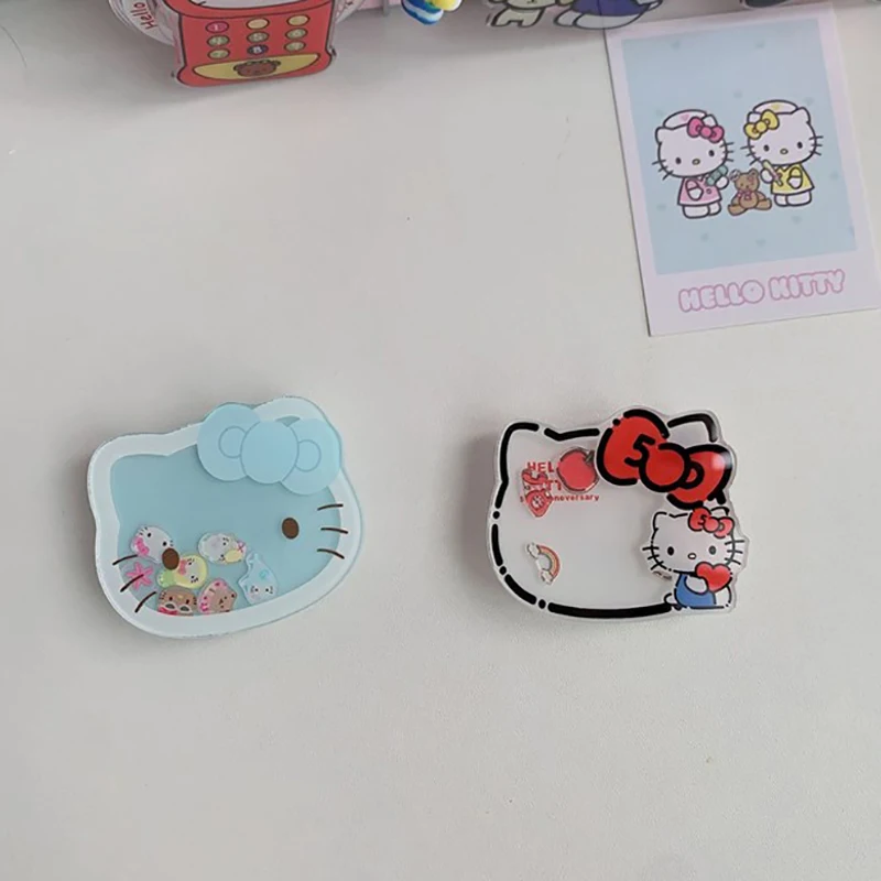 Roztomilý Sanrio Anime Perifériá Hello Kitty veľké ústa akrylová kreatívna trepačka prívesku Kawaii Keychain Bag Darček