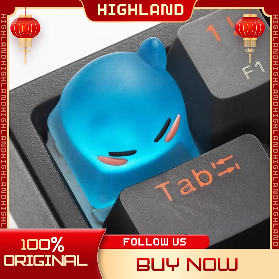 Roztomilý slime remeselnícky keycap vlastná ručne vyrobená čiapka na pleti