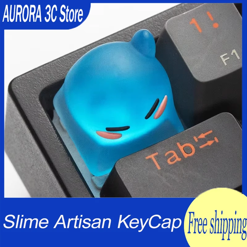 Roztomilý slime remeselnícky kľúče pre mechanické doplnky klávesnice Vlastné ručne vyrábané živice Klávesnica čiapka Rimuru Tempest Anime Key Cap