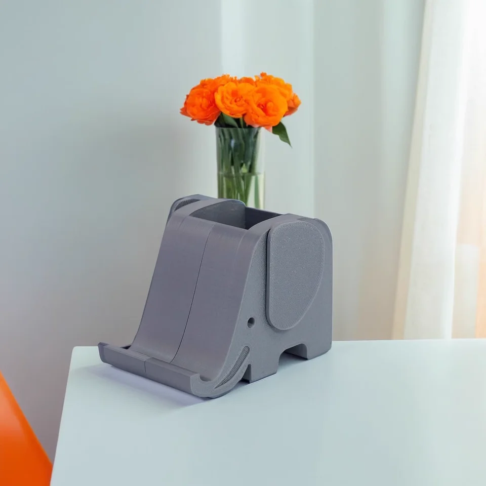 Roztomilý slonový držiteľ telefónu držiteľ pera úložný priestor Office Office dekorácie kreatívny darček Small Animal Series Tablet Stand