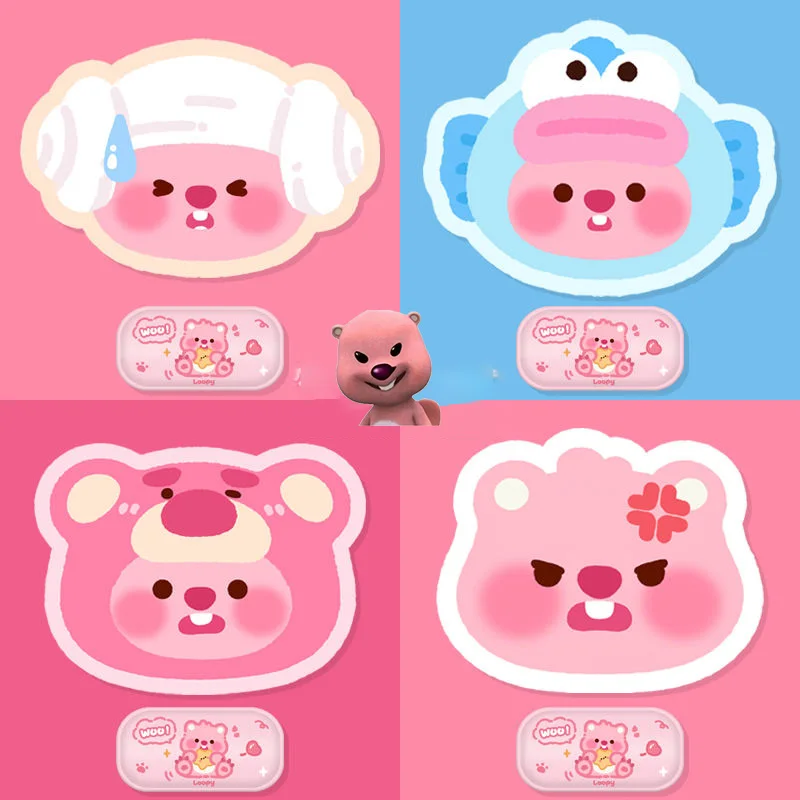 Roztomilý slučka karikatúra myš myš Pad Kawaii Anime Beaver Študentská kancelária dobre vyzerajúci počítač Wrister MousePad Girl Girl Hračky narodeniny darčeky