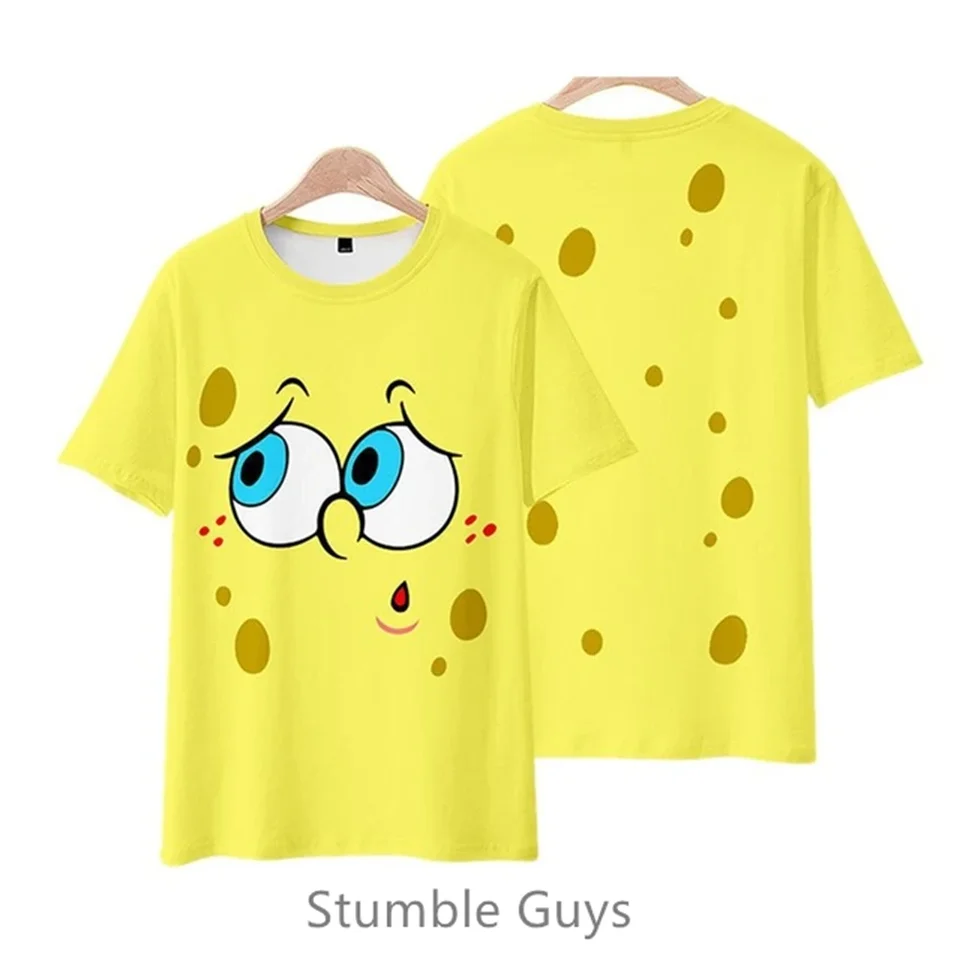 Roztomilý spongebob tričko Detské oblečenie leto nové módne detské oblečenie detské topy Toddler Boys Dievčatá okrúhle krk s krátkym rukávom