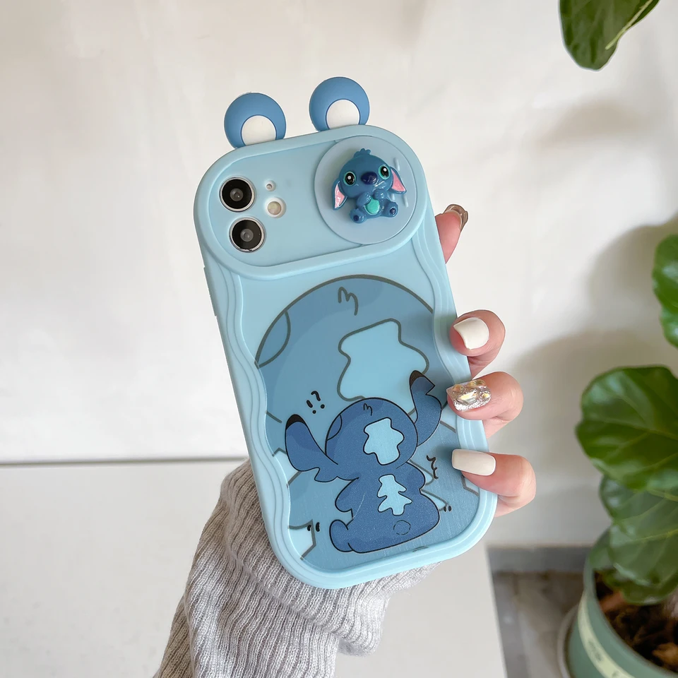 Roztomilý steh minnie Bear Ears Cartoon Puzdro pre iPhone 11 12 13 14 15 Pro Max 7 8 Plus xr x x Max