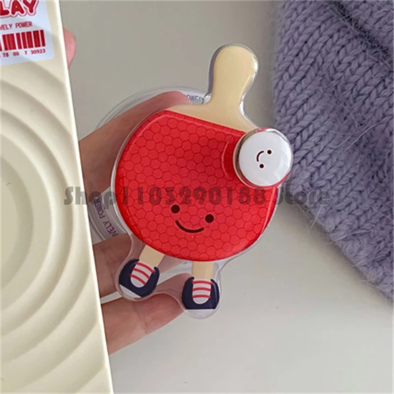 Roztomilý stolný tenis bedminton magnetický držiak na držiak gript tok tok griptok phone držiak podpora pre iPhone pre Pad Magsafe Smart
