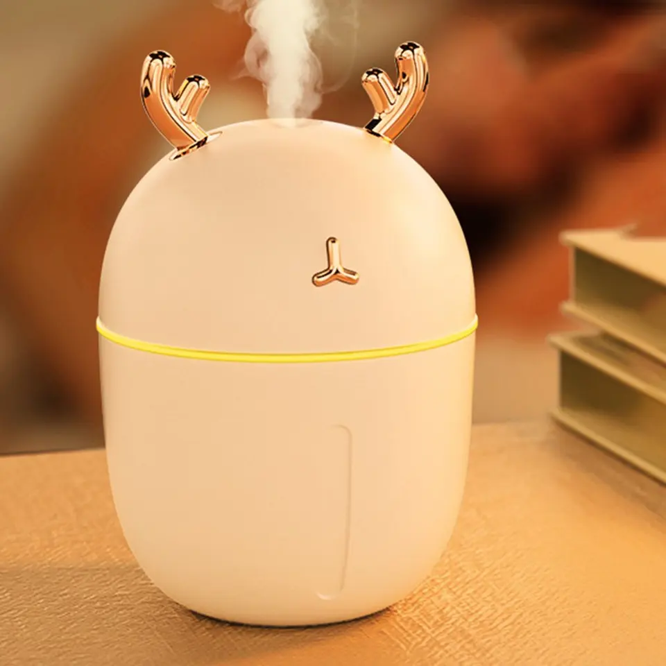 Roztomilý USB zvlhčovač domácnosť tichý aromaterapeutický stroj s veľkou kapacitou spálňový stôl Zvlhčovač