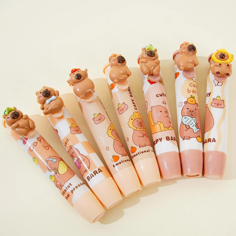 Roztomilý zatiahnuteľný Capybara Eraser Soft Clean Mechanical Eraser Student Stationery Lising ceruzka gumy kancelárske potreby darčeky