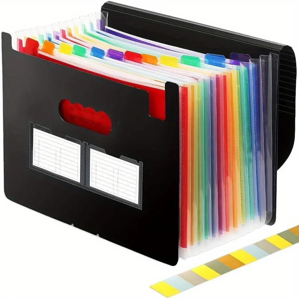 Rozšírenie priečinka súborov 12 vrecká A4 organizátor zložky veľkosti veľkej kapacity prenosný ako schránka súborov Aflarian File pre kanceláriu v triede