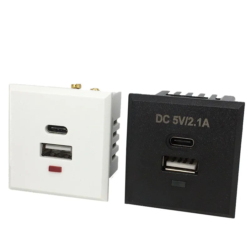 Rozšírenie vodiča domáceho zásuvky USB SACKET SOCKET SOCKET AC/DC Power Adapter Socket Board Panel 220V až 5V Biela bezpečná energia