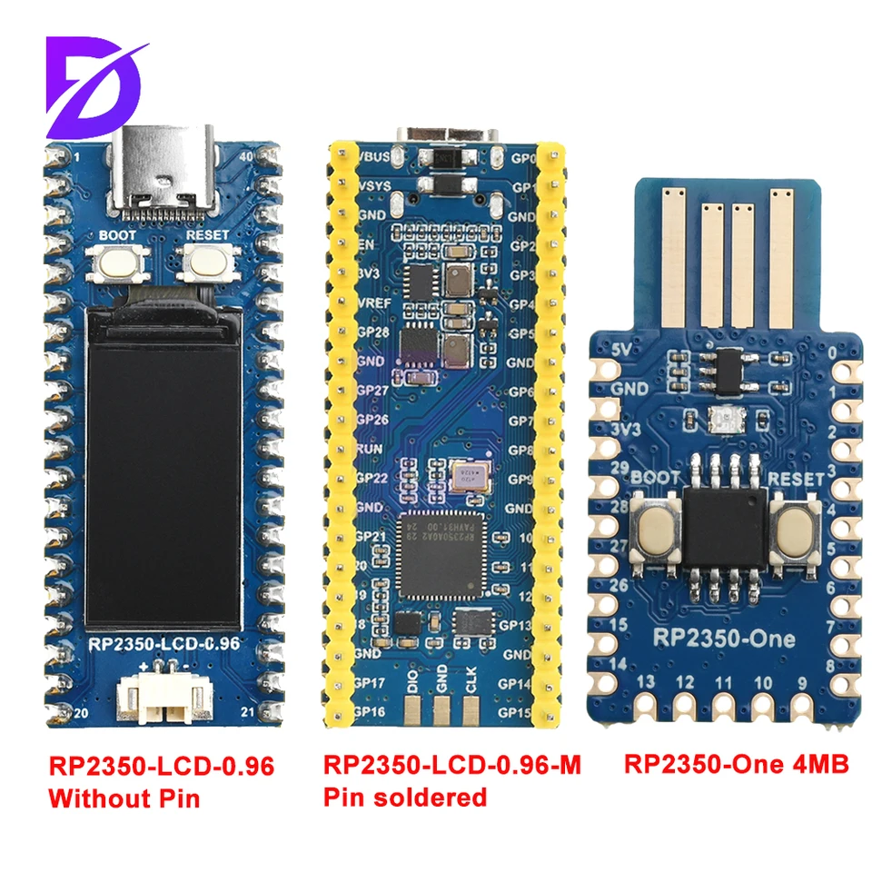 RP2350-LCD-0.96 RP2350-ONE 4MB Flash MicroController Development Board na palube na základe RP2350A Dual Core Dual Type-C/Typ-A