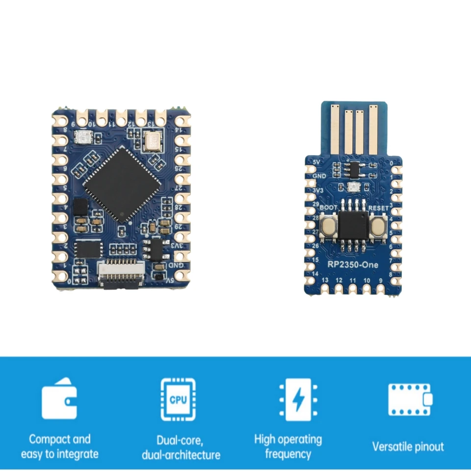RP2350 TINY/RP2350 Jeden vývojový vývojový procesor mikrokontroléru duálne procesor duálnej architektúry založený na Raspberry PI