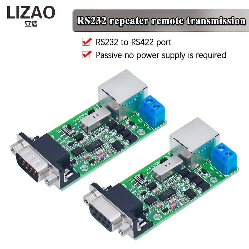RS232 OPRAVNÝ MODUL DREHA DOPRAVA prenosu RS232 na konverziu sieťového portu RS422 Pasívne Pasívne
