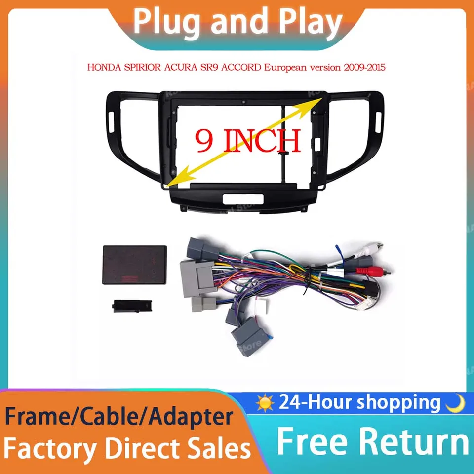 RSNAVI CAR FRAM Fascia Adapter Canbus Box Decoder pre Dekodér Honda Accord Spilior Acura SR9 Android Audio Dash
