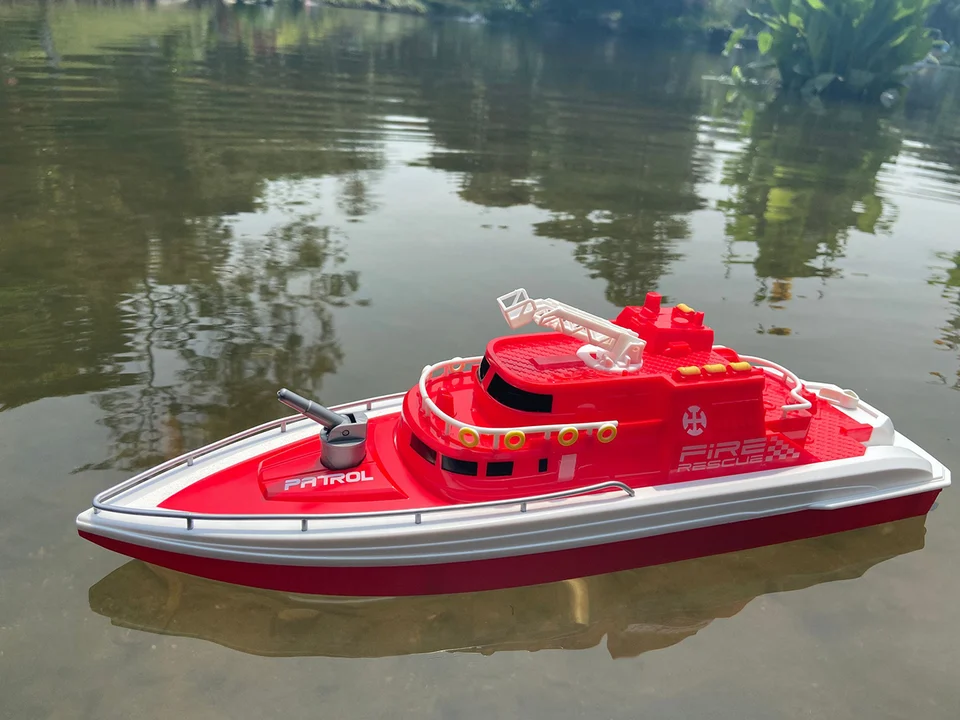 RTR diaľkové ovládanie člna H158 H160 Hasičská záchrana s vodným sprejom 20 km/h prepravou s 3 motormi 38 cm letná vodná hračka pre začiatočníkov