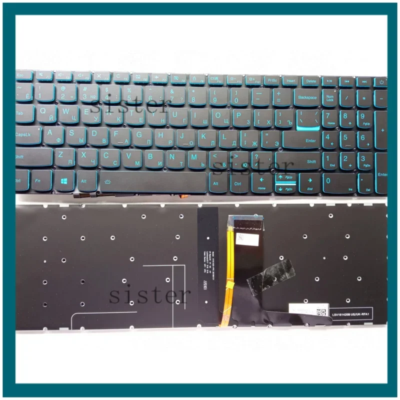Ru podsvietená klávesnica pre Lenovo IdeaPad L340 L340-15 L340-17 L340-15irh Blue
