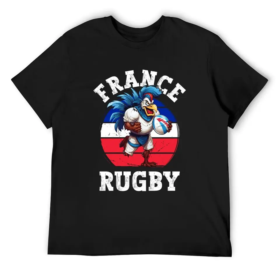 Rugby France 2023 Rooster Rugby Ball Player Fan Fan Tričko Dizajnérske košele Boys Whites Street Wear Tirts for Men