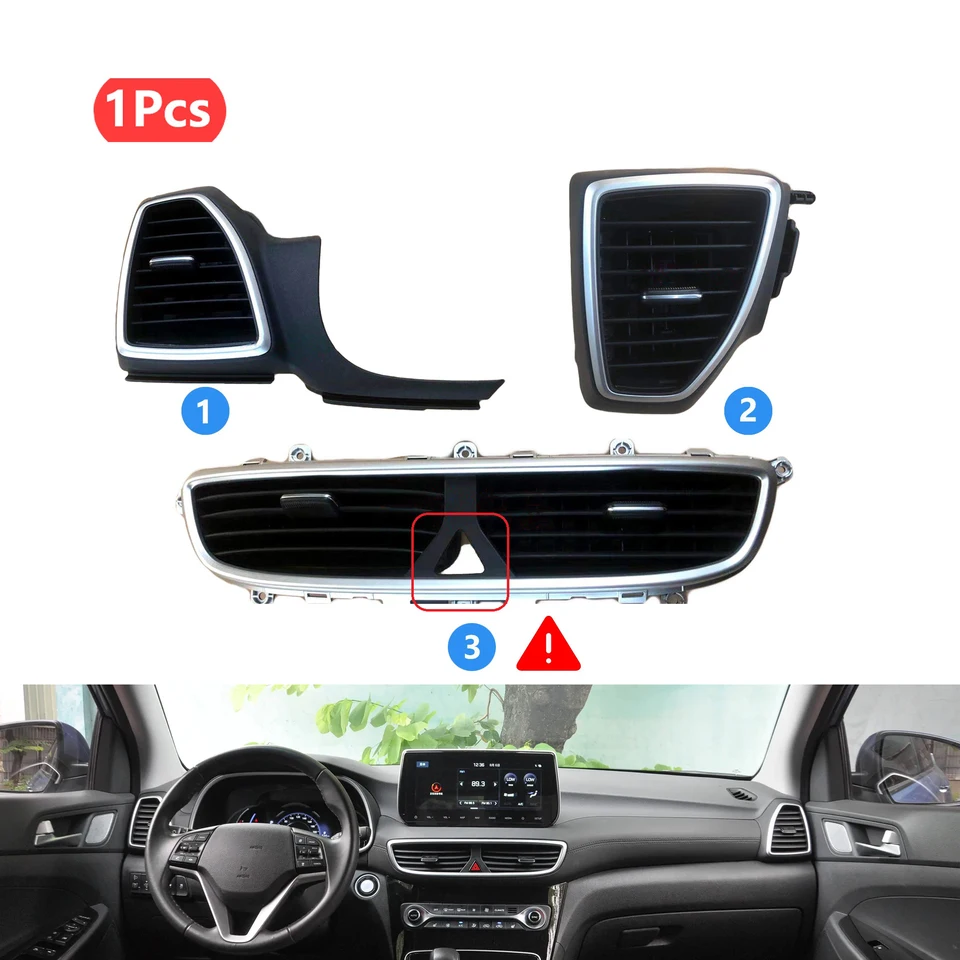 RUILI391 pre Hyundai Tucson 2019-2020 A/C Klimatizácia Vence výstupy Prístrojová doska klimatizácia výstupná vývody tryska pádla