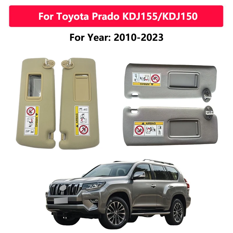 Ruili703 pre Toyota Land Cruiser Prado Sun Visor KDJ155/KDJ150 2010-2023 Kompatibilný s makeupovým zrkadlom 7431060C40A3 7432060D40B0