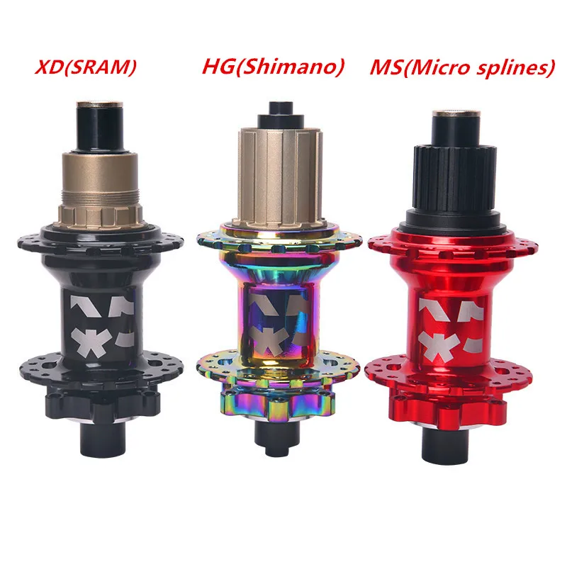 Rujixu Mountain Bike Hub 7Seated Lose 32 dier MTB bicykle Brzdenie Brzdenie 8-12 Speed ​​Super Loud 120 Rings Cassette
