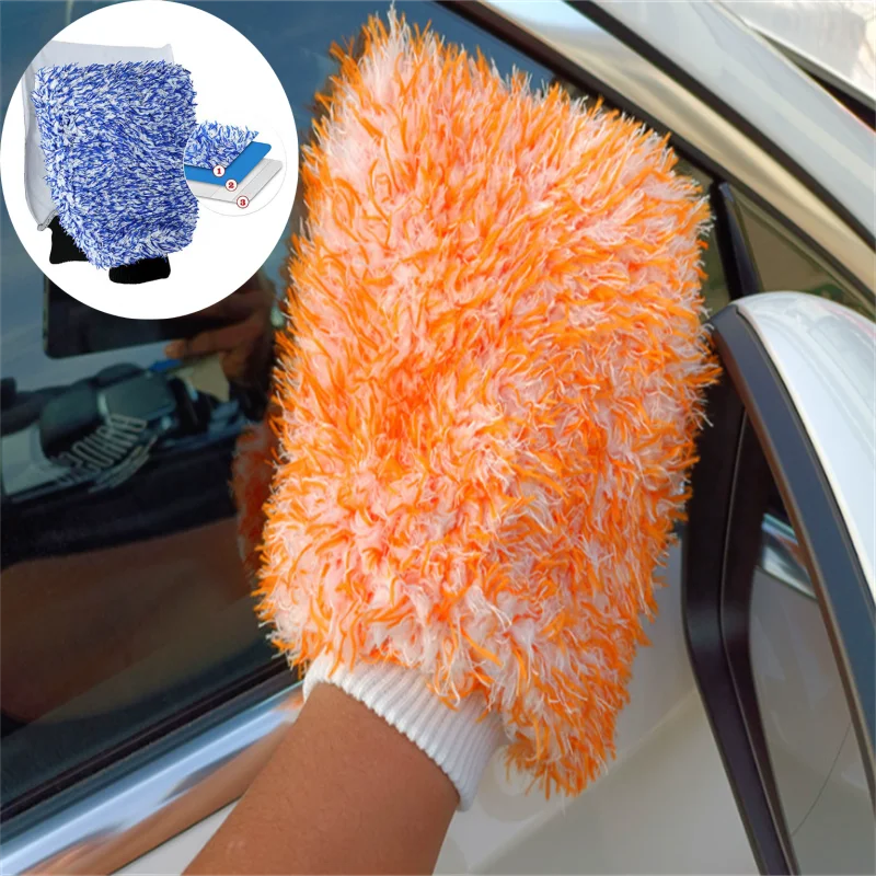 Rukavice na umývanie automobilov mikrovláknami umývanie MIT koralové fleece čistenie umývací rukavice Čistenie automobilu Nástroj automatické acestie auto Podrobnosti o dodávkach