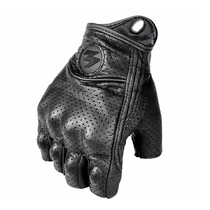 Rukavice z motocyklov s polovičným prstom kožené guantes Moto Guantes motocykel Motocykle bez prstov rukavice kožené motocyklecké cyklistické preteky