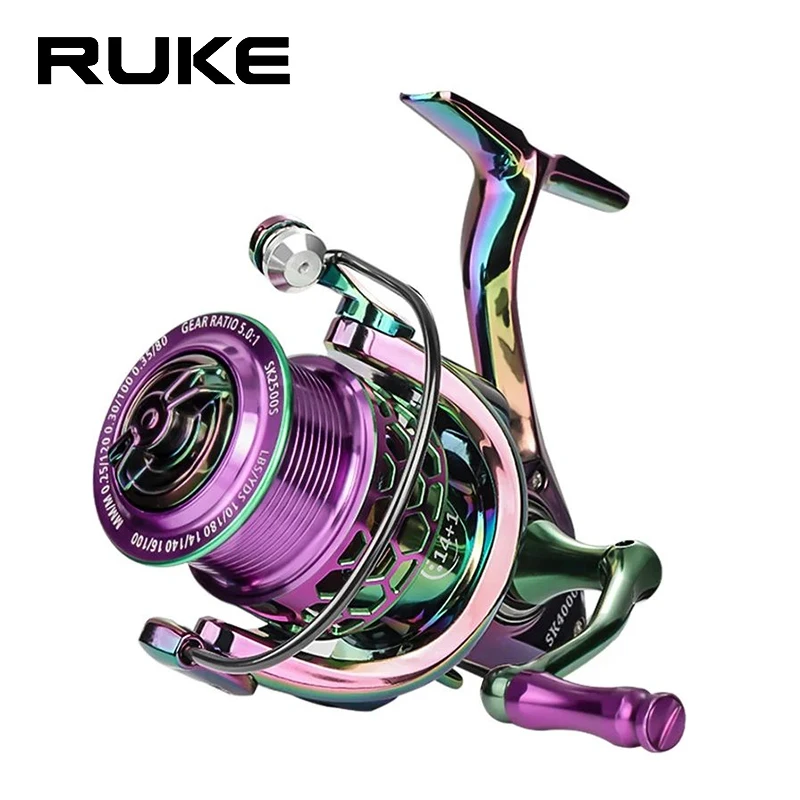 Ruke New Rainbow Fishing Spinning Roel Gear 5 5.0: 1 14+1 Lose iba 231 g Všetky vysoko kvalitné proti korózii