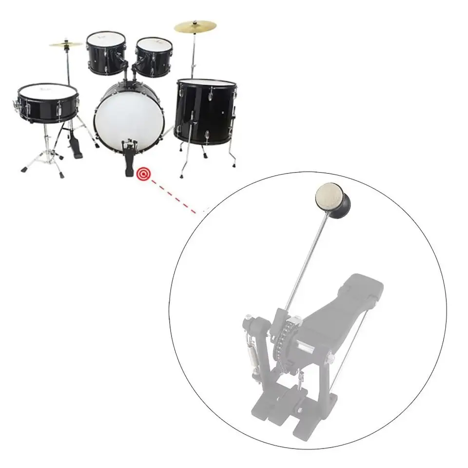 Rukoväť z nehrdzavejúcej ocele Drum Pedál Hammer Hudobný prístroj Príspevok Časť Perkusie Časť basový kick pedál pedál šľahač