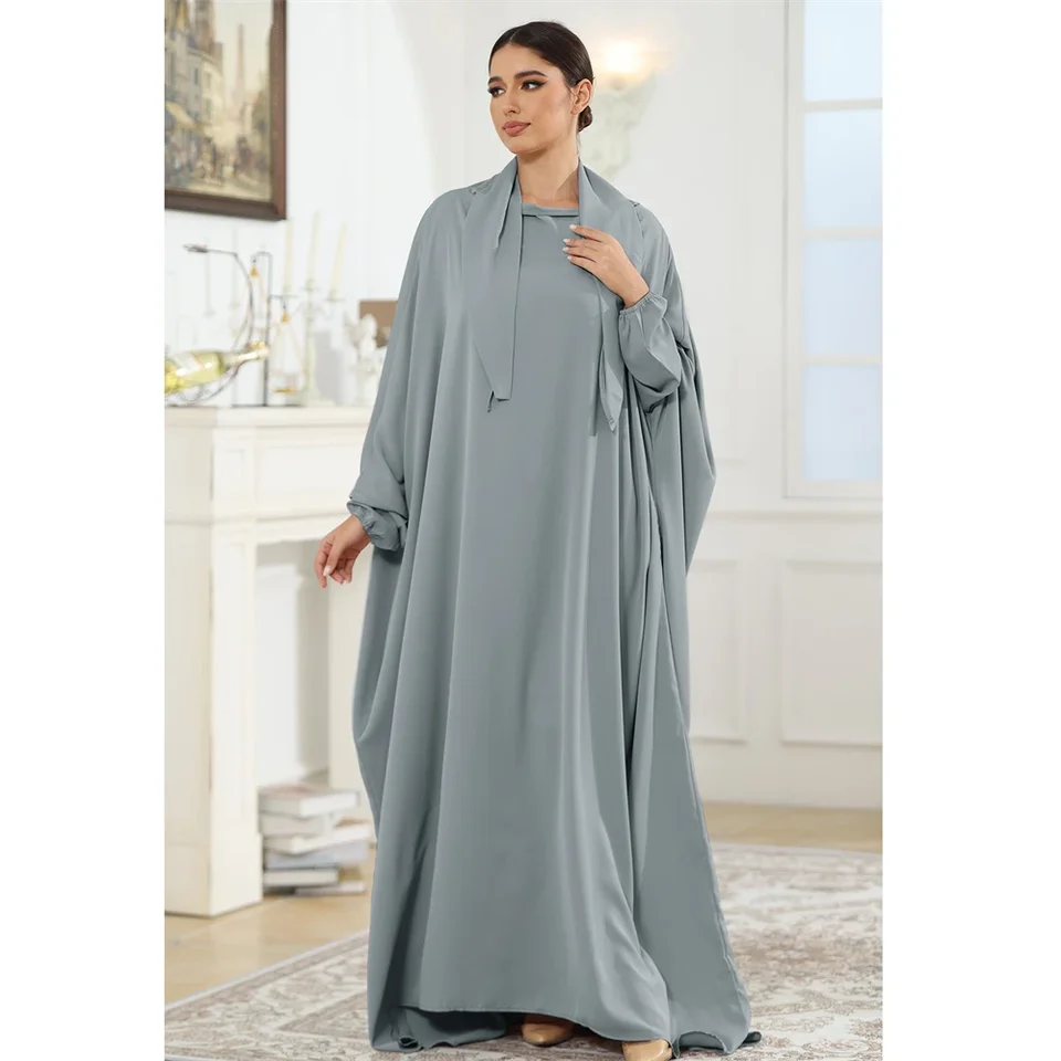 Rukáv motýľa abaya ramadan eid Plain moslimské ženy dlhé šaty modlitebné odevy Party šaty Dubaj Turecko rúcho islamské oblečenie
