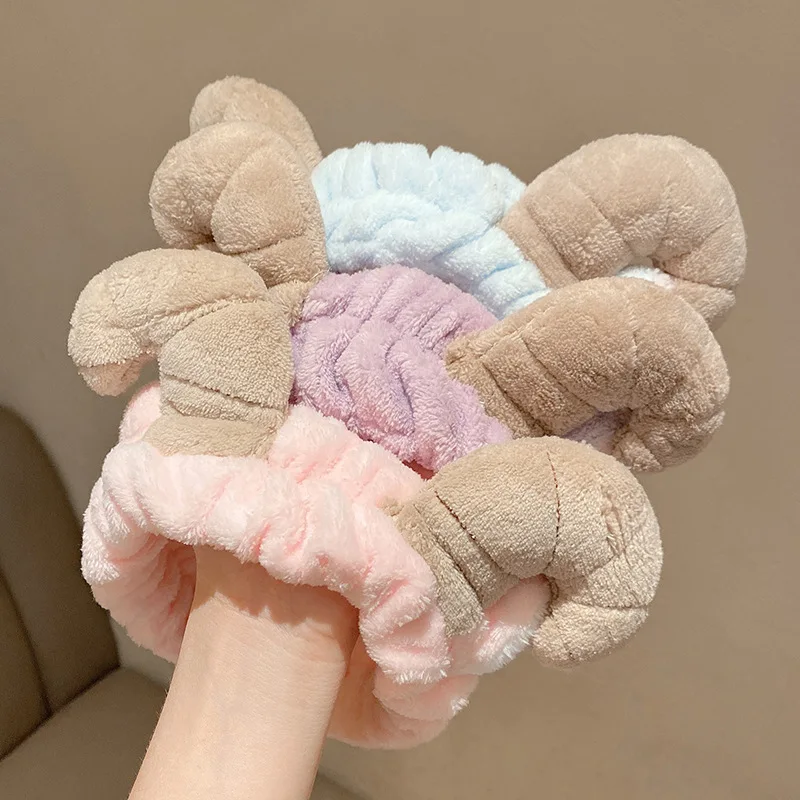 Ruoshui žena mäkká krásna ovčie roh umývanie tváre Hairband Lady Držitelia cop