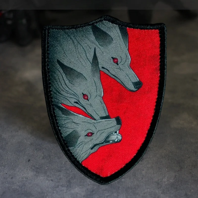 Rusko Hellhound Printed Hook & Loop Patch Tactical Dog Patches Patrí vojenské nálepky na odznaky