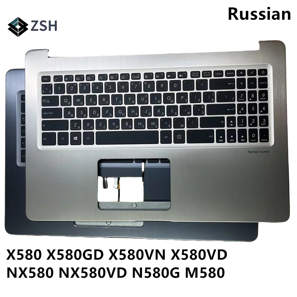 Ruská klávesnica pre ASUS VivOBook Pro X580 X580GD X580VN X580VD N580G N580GD M580 NAPOHLODNÝ Klávesový kryt C kryt Klávesnice C