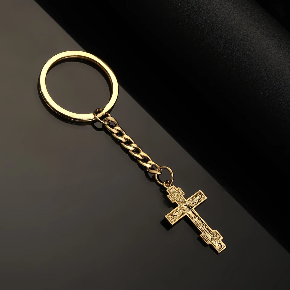 Ruská pravoslávna kresťanská cirkev Večný kríž kľúče šperky Rusko Grécko Ukrajina Key Ring