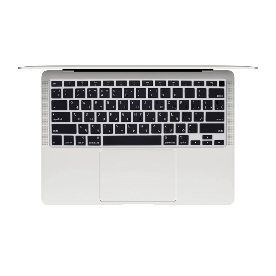 Ruský jazyk pre 2020 New MacBook Air 13,3 palca A2179 A2337 s Touch ID Silikone Keyboard Cover Protector