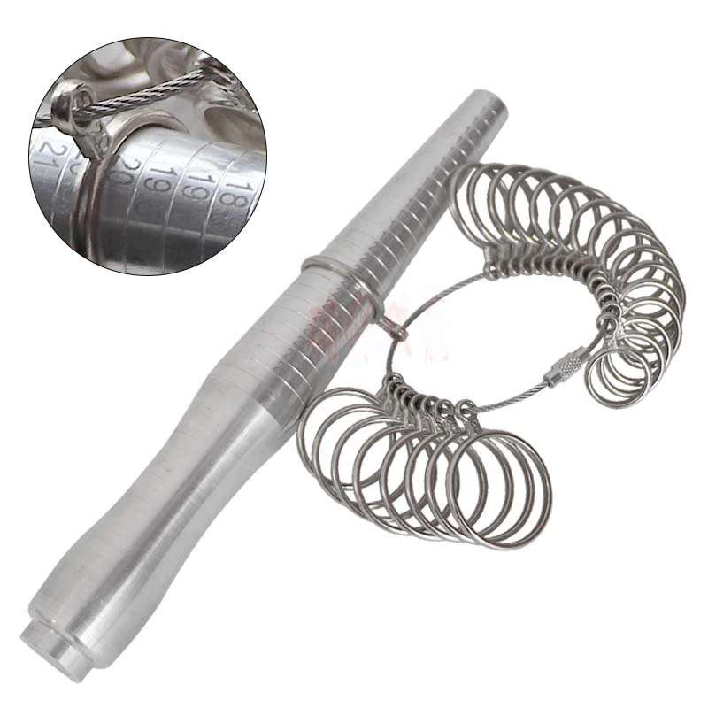 Ruský kovový prsteň SIZER SET MERAJÚCE PRING RINGS RINGS MANDREL SIZER SIZIZIZÁCIA PRINCETÁCIA MERAZOVANIE STYKY ŠPECKY ŠPECKY Nástroje