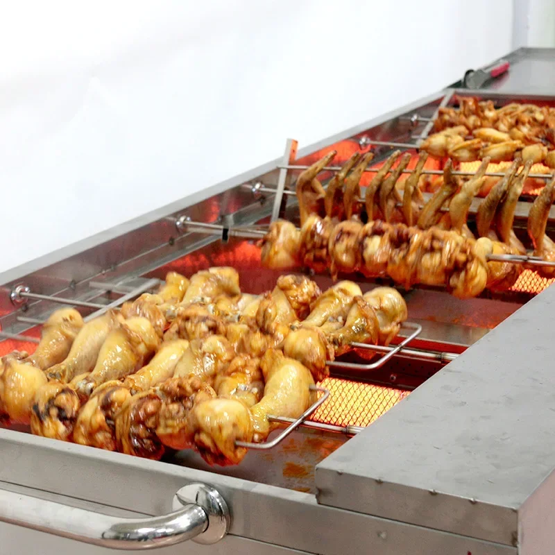 Ručne malá stredná východná grilovatá vertikálna morka rotisserie stroj komerčná automatická rotačná kuracia rúra
