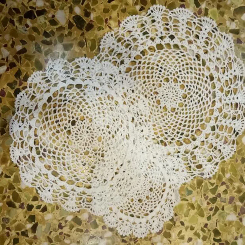 Ručne vyrábané bavlnené okrúhle prestieranie Cocemat Coaster Kitchen vianočné háčkovanie