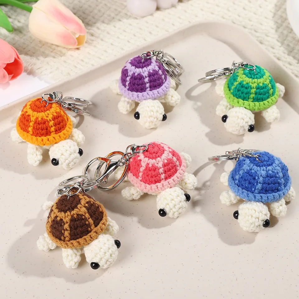 Ručne vyrábané pletenie remeslá morská korytnačka Keychain priadze materiály Ho materiály DIY Amigurumi Wool Hankbat