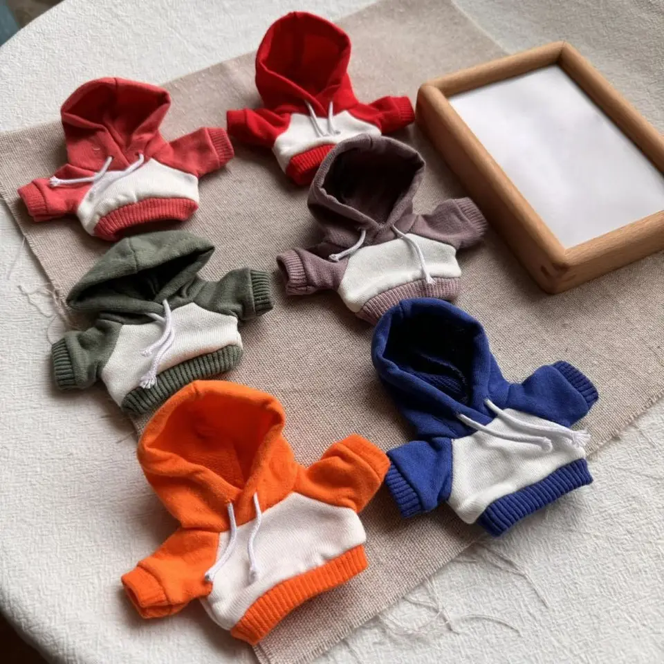 Ručne vyrábané roztomilé mikiny pre 15 cm bavlnené bábiky neformálne oblečenie mikiny oblečenie módne oblečenie Dolls doplnky pre deti hračky