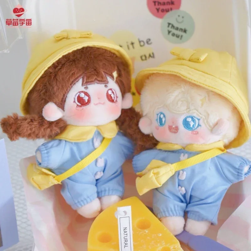 Ručne vyrábaný 3k/set 10cm Doll Clother Materská škola Uniforma klobúku BodySuit Malé ramenné taška Kpop Doll Clothing Outfits