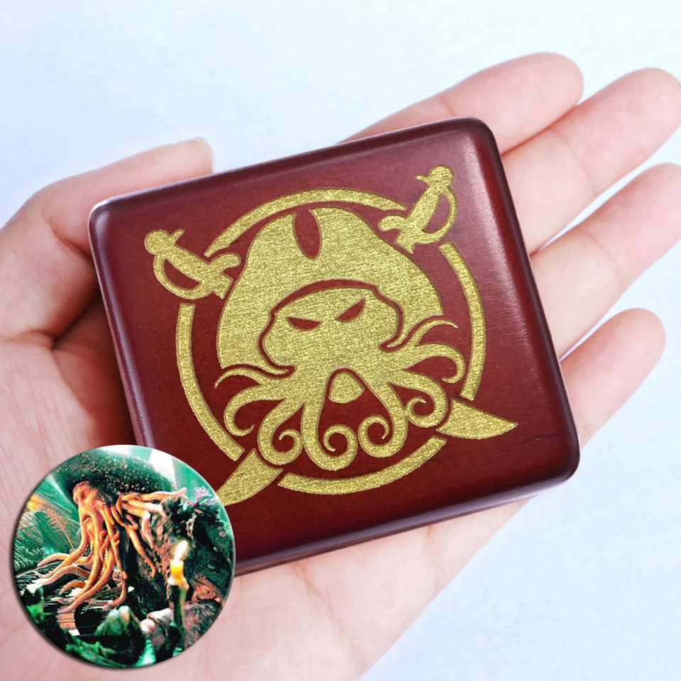 Ručne vyrábaný drevený Davy Jones Music Box Birthday Darček pre Vianoce Valentína Špeciálne darčeky pre milencov, detské deti
