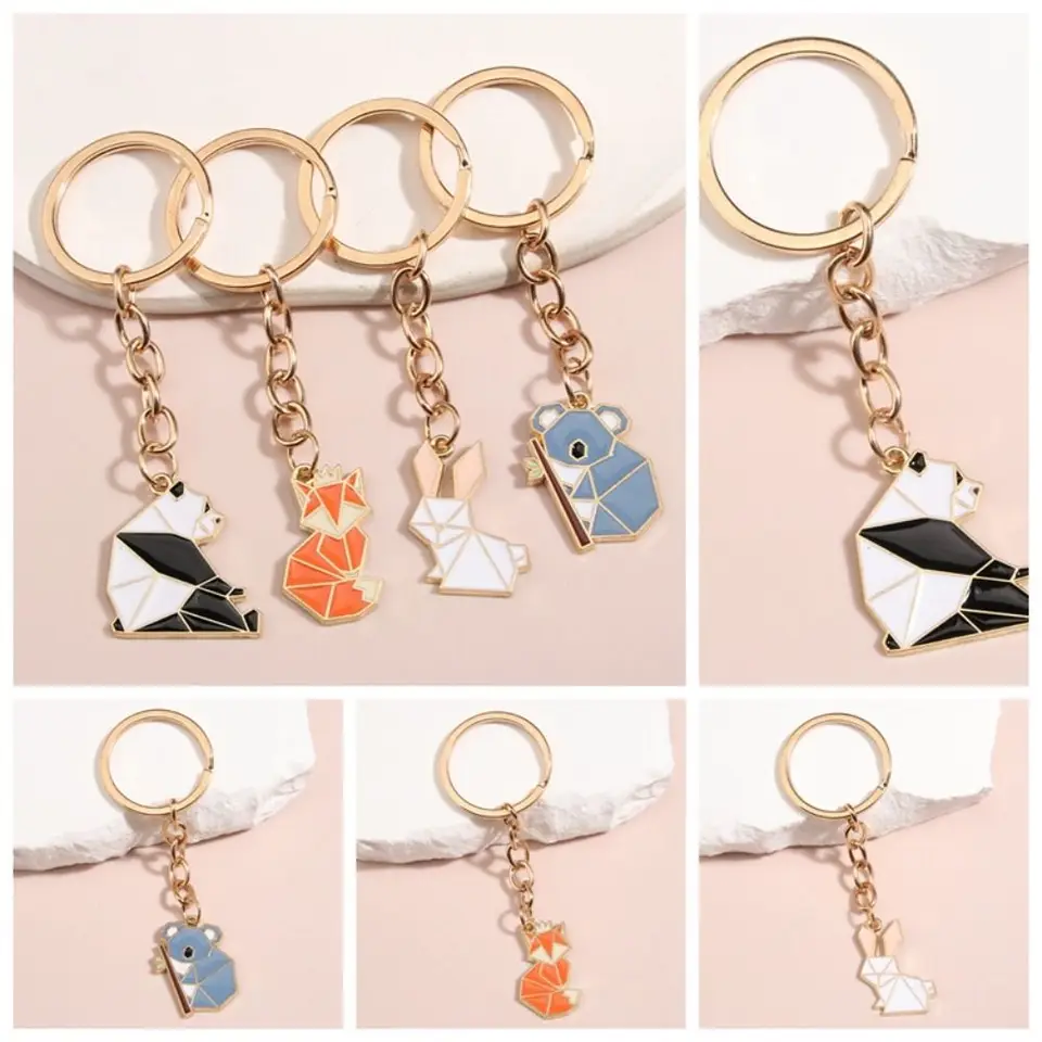 Ručne vyrábaný Panda Rabbit koala roztomilý zvierací kľúče kľúča zliatiny zliatina panda keyring králičie kľúče kľúče vrecká príslušenstvo