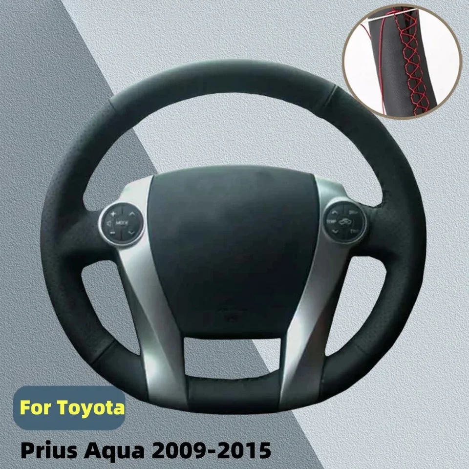 Ručne šité umelo koža pre domácich majstrov automobilov volant pre toyota Prius Aqua 2009-2015