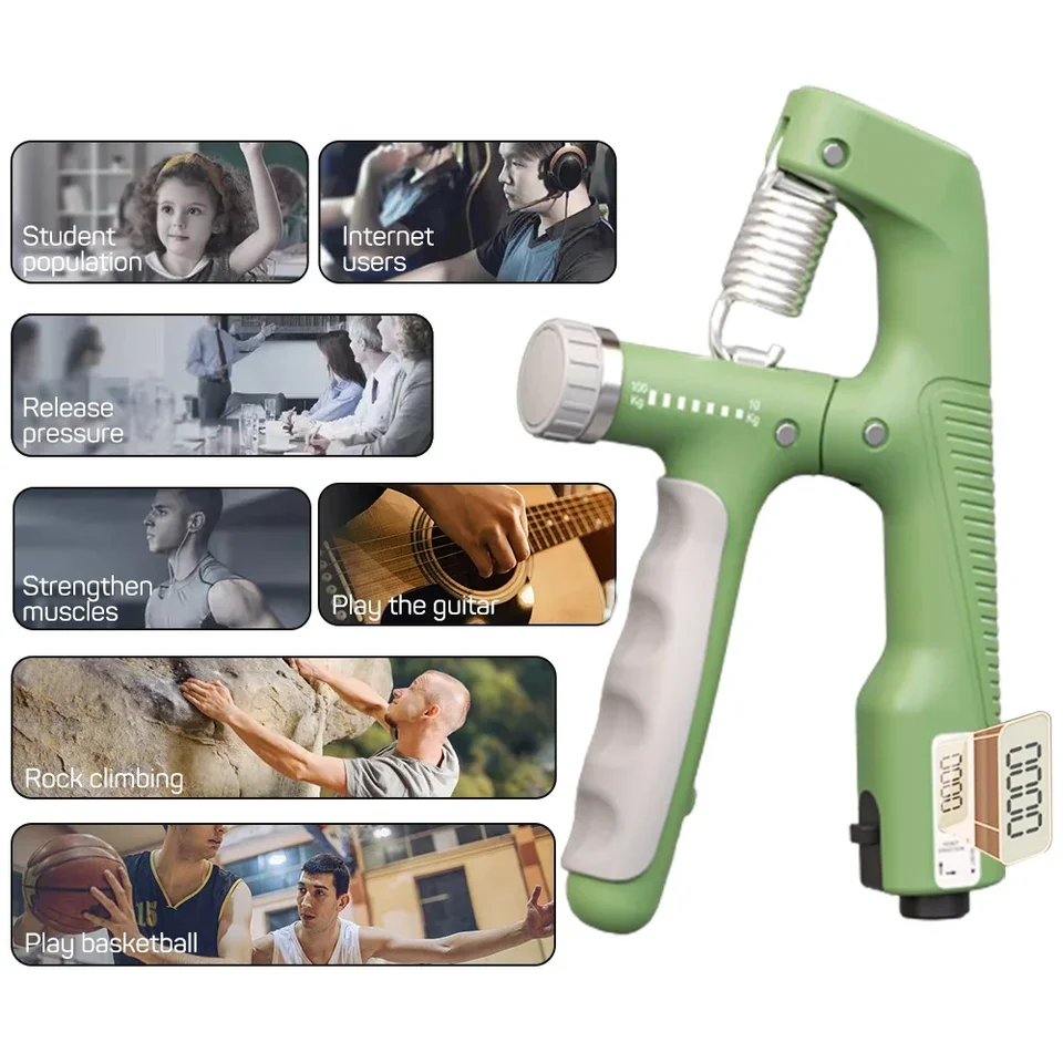 Ručná priľnavosť posilňovač 10-100 kg zápästia Expander Finger Foriser pre trénerov svalová regenerácia Fitness Gymlamining Gripper ruk
