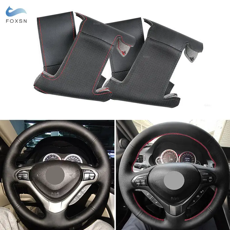 Ručné opotrebované auto na volant Cover Cover Leather Tink pre Honda Accord Euro 2008-2015 Acura TSX 2009-2014 TSX Sport Wagon 2012 2012
